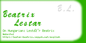 beatrix lestar business card